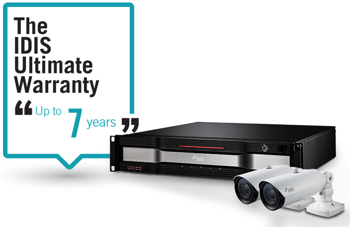 The IDIS Ultimate Warranty, Up to 7 years