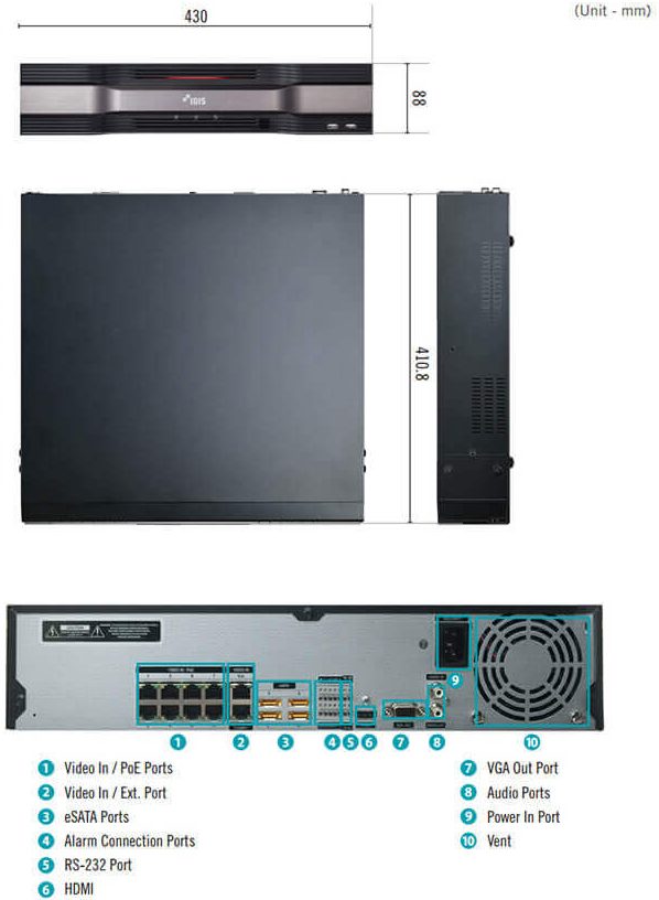 Afmetingen DR-6308P-S